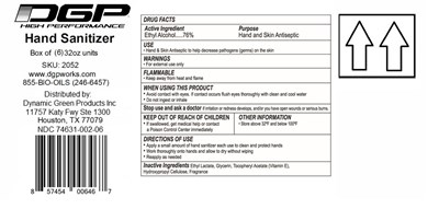 Dgp Hand Sanitizer- Box Of 6 Pump (2052 Dgp Hand Sanitizer Box Pump)